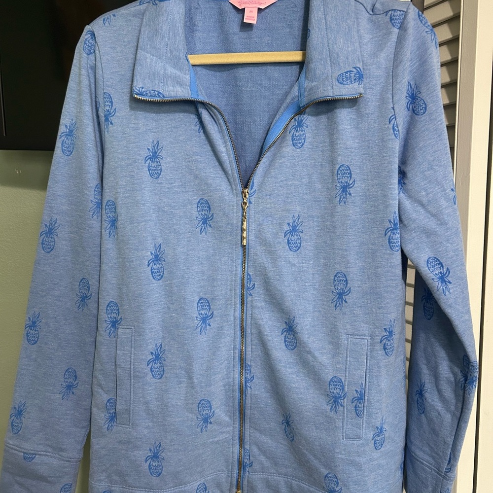Lilly Pulitzer Blue Pineapple Print Jacket